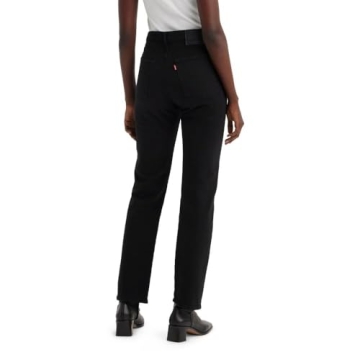 Levi's Women’s Wedgie Straight Jeans - Flash Black, High Rise Design
