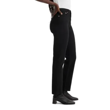 Levi's Women's High Rise Wedgie Straight Jeans in Black
