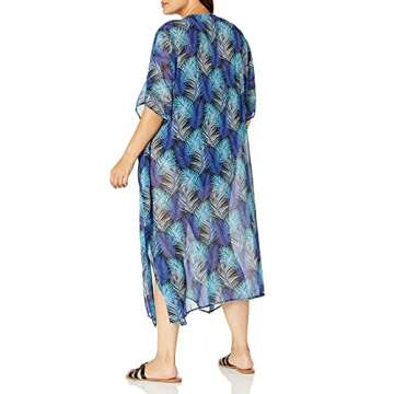 Amazon Brand - Coastal Blue Women's Swimwear Maxi Caftan Cover Up
