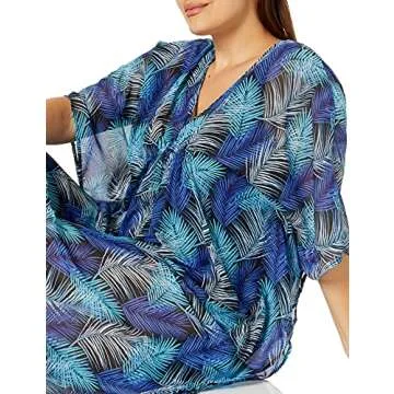 Amazon Brand - Coastal Blue Women's Swimwear Maxi Caftan Cover Up