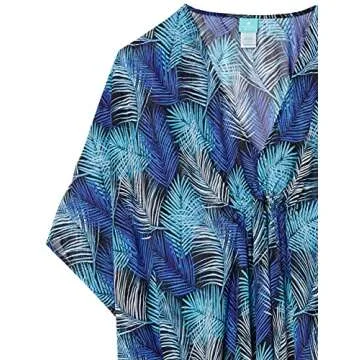 Amazon Brand - Coastal Blue Women's Swimwear Maxi Caftan Cover Up