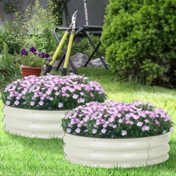 Aoodor 2-Piece Galvanized Raised Garden Bed Kit - 30" Planters