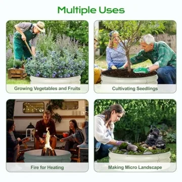 Aoodor 2-Piece Galvanized Raised Garden Bed Kit - 30" Planters