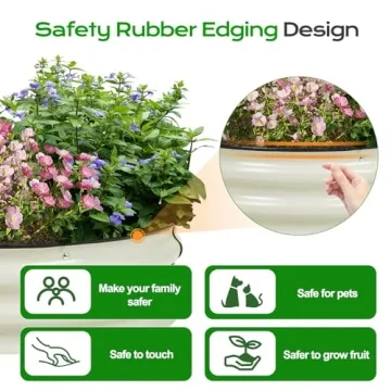 Aoodor 2-Piece Galvanized Raised Garden Bed Kit - 30" Planters