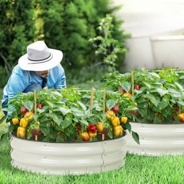 Aoodor 2-Piece Galvanized Raised Garden Bed Kit - 30" Planters