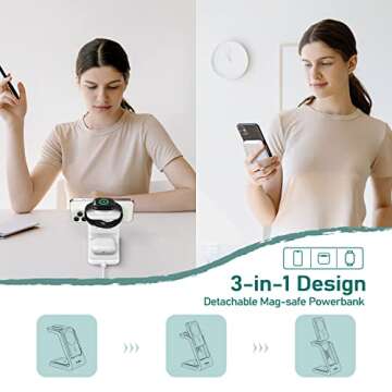 Smtcsl 3 in 1 Wireless Charging Station Fast Charger