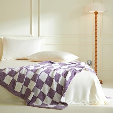 Cozy MIDO HOUSE Throw Blanket - Soft Gingham Microfiber Cover