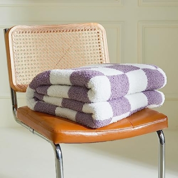 Cozy MIDO HOUSE Throw Blanket - Soft Gingham Microfiber Cover