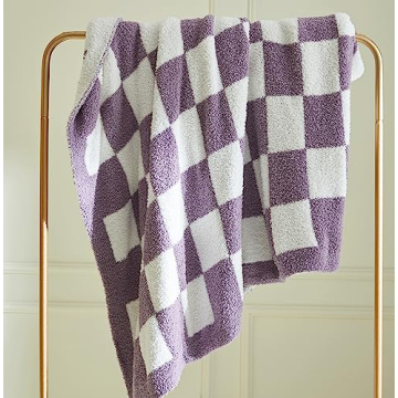 Cozy MIDO HOUSE Throw Blanket - Soft Gingham Microfiber Cover