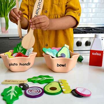 Interactive Bilingual Food Toy Kit for Kids - Playful Learning and Fun!