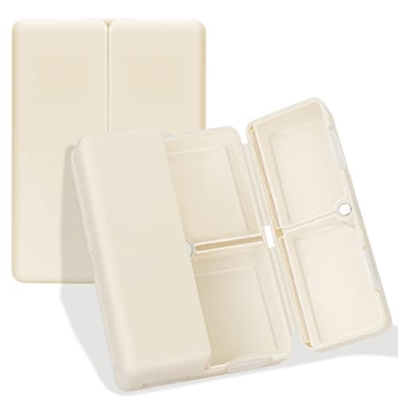 FYY Daily Pill Organizer - Portable 7 Compartment Pill Case for Travel and Vitamins