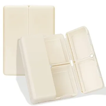 FYY Daily Pill Organizer - Portable 7 Compartment Pill Case for Travel and Vitamins