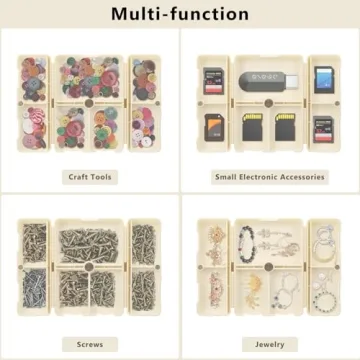 FYY Travel Pill Organizer - 7 Compartment Case For Meds