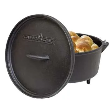 Camp Chef Classic Deep Dutch Oven - Cast Iron Dutch Oven Pot with Lid for Indoor & Outdoor Cooking - 12" Dutch Oven - 8 Quarts