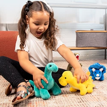 PREXTEX Cute 4pk Plush Dinosaur Stuffed Animals for Kids