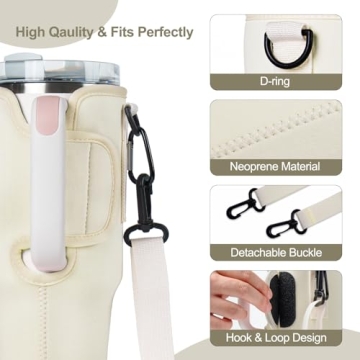 Royacon Adjustable Water Bottle Carrier for Stanley Tumblers