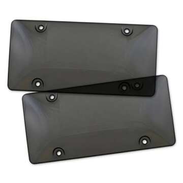 SLENIPTAR Car License Plate 1pcs Car Frame Cover Shield Transparent License Plate Frame Truck Exteri...