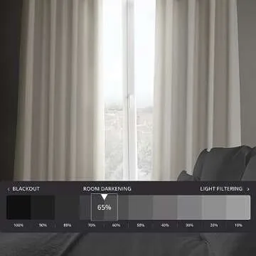 HPD Half Price Drapes Italian Faux Linen Curtains 84 Inches Long Room Darkening Curtains for Bedroom and Living Room 50 X 84, (1 Panel), Parchment Cream