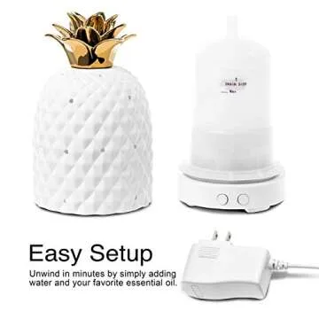 Pineapple Essential Oil Diffuser - Modern Aromatherapy Decor