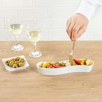 Restaurantware Swerve Olive Plate - Elegant Porcelain Dish