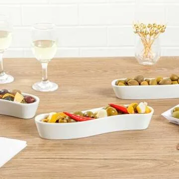 Restaurantware Swerve Olive Plate - Elegant Porcelain Dish