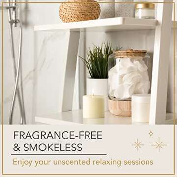 Melt Candle Pillar Candles, 3 Pack - Ivory Home Decor Gift