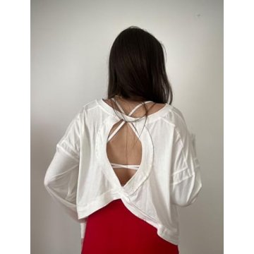 Open Back Workout Crop Tops for Comfortable Fitness Wear