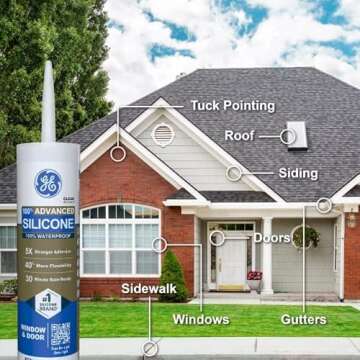 GE Advanced Silicone Caulk - Waterproof Sealant 10 oz