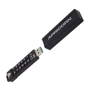 Apricorn Apricon Aegis Secure Key 3NX: Software-Free 256-Bit AES XTS Encrypted USB 3.1 Flash Key wit...