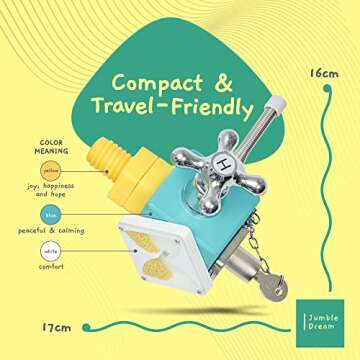 Jumble Dream Busy Cube Sensory Toys for Toddlers is a Handmade Montessori Toys Fidget Cube - Wooden Busy Board Baby Toys Activity Cube Travel Toy for Children with Autism Toys & ADHD 1 2 3