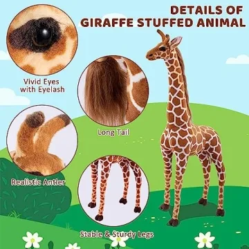 Buy Lifelike OHKIDS Giraffe Plush Toy - 47” Tall Gift