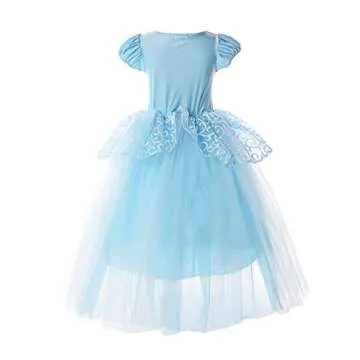 JerrisApparel Girls Puff Sleeve Princess Dress