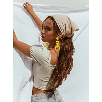 Rattan Earrings Handmade Hypoallergenic Raffia Circle Drop Dangle Earrings Boho Summer Beach Vacation Earrings