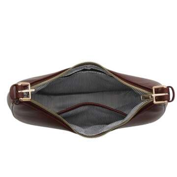 Elegant Crescent Shoulder Bag Underarm Purse (Coffee)