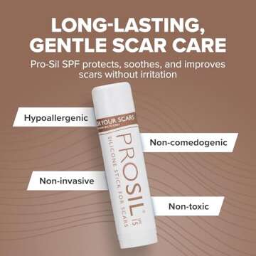 ProSil Silicone Scar Gel Stick with SPF 15 - Mess-Free Application