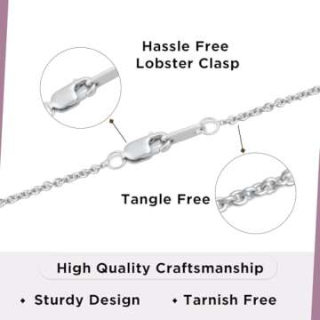 Jewelili Sterling Silver Dachsund Dog Pendant Necklace | Natural White Round Diamonds | 18" Rolo Chain | Fine Jewelry with Gift Box | Timeless Fashion Jewelry Gift for Her