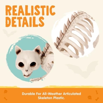 Skeleton Cats Halloween Decorations Set - 4 PCS