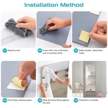 DEHWFT Full Length Mirror，47.25"x15.75" Acrylic Wall Mirror，Home Fitness Mirror，Non-Glass shatterproof Mirror，Simple Home Decor for Living Room Bedroom Cloakroom