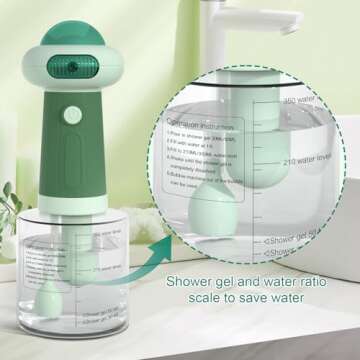 LilyAbeille Dog Shampoo Dispenser, UFO Dog Shampoo Sprayer, Electric Foaming Shampoo Dispenser for D...