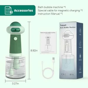 LilyAbeille Dog Shampoo Dispenser, UFO Dog Shampoo Sprayer, Electric Foaming Shampoo Dispenser for Dog and Cat Washing, for Bathtub, Kitchen Sink, Bathroom Cleaning,Green