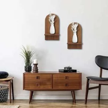 ZELURA 2 Pieces Boho Wall Shelf - Decorative Storage with Unique Style