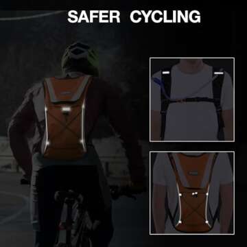 Hydration Backpack with 2L Hydration Bladder Water Backpack for Hiking Hydration Pack for Running Cycling Hiking Festival Gear.