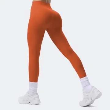 Aoxjox High Waisted Workout Breeze Leggings for Women Tummy Control Buttery Soft Yoga Pants 26" (Earthy Brown, Medium)