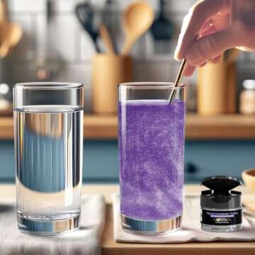 Purple Brew Glitter Color Changing Edible Glamour for Drinks