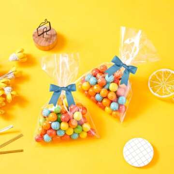 Meseey Dusty Blue Satin Bow Set of 100 - Easy Gift Wrapping