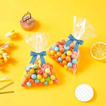 Meseey Dusty Blue Satin Bow Set of 100 - Easy Gift Wrapping