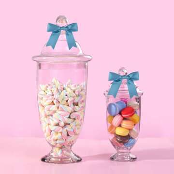 Meseey Dusty Blue Satin Bow Set of 100 - Easy Gift Wrapping