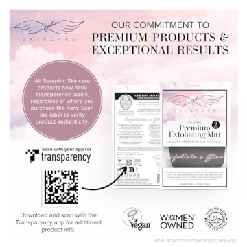Seraphic Skincare Premium Exfoliating Mitt - Eco-Friendly Beauty Tool