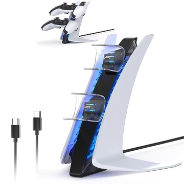 Dobe PS5 Fast Charging Station - DualSense Controller Dock with Type-C Cable