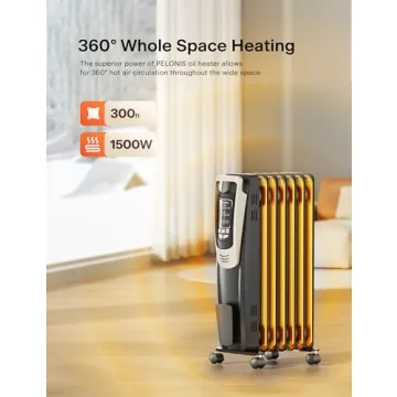 PELONIS Radiator Heater Efficient Comfort with Remote Control